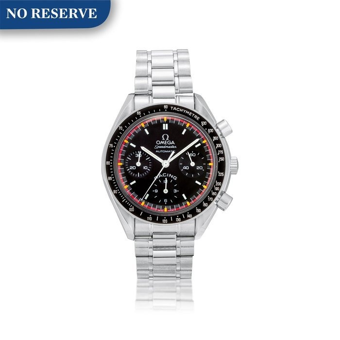 Omega Omega | Speedmaster Racing Michael Schumacher World Champion 2000, A limited edition stainless steel chronograph wristwatch with bracelet, Circa 2000 | 歐米茄 | 超霸系列 Racing Michael Schumacher World Champion 2000  限量版精鋼計時鏈帶腕錶，約2000年製