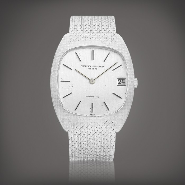 Vacheron Constantin A white gold bracelet watch with date, Circa 1970 | 江詩丹頓 | 白金鏈帶腕錶，備日期顯示，約1970年製