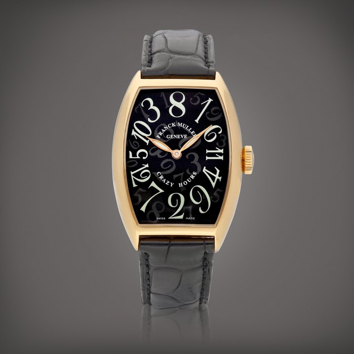 Franck Muller Crazy Hours, Reference 5850 CH | A pink gold wristwatch with jumping hour hand, Circa 2004 | Crazy Hours 型號5850 CH | 粉紅金腕錶，備跳時針，約2004年製