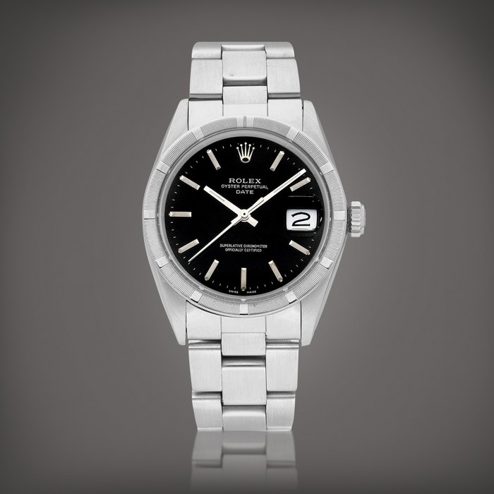 Rolex Oyster Perpetual Date, Reference 1501 | A stainless steel wristwatch with date and bracelet, Circa 1969 勞力士 |  Oyster Perpetual Date 型號 1501 |  精鋼鏈帶腕錶，備日期顯示，約1969年製
