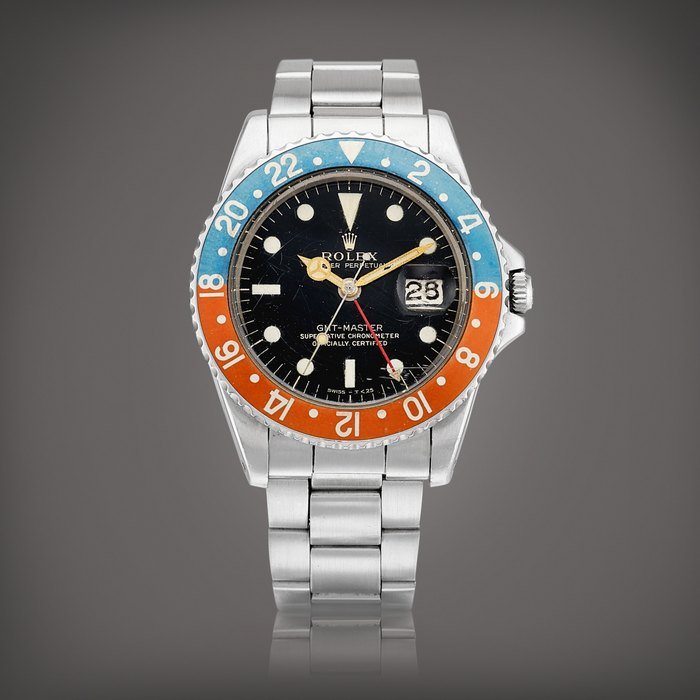 Rolex GMT-Master, Reference 1675 | A stainless steel dual time wristwatch with date and bracelet, Circa 1964 | 勞力士 | GMT-Master 型號1675 | 精鋼兩地時間鏈帶腕錶，約1964年製 · 1675