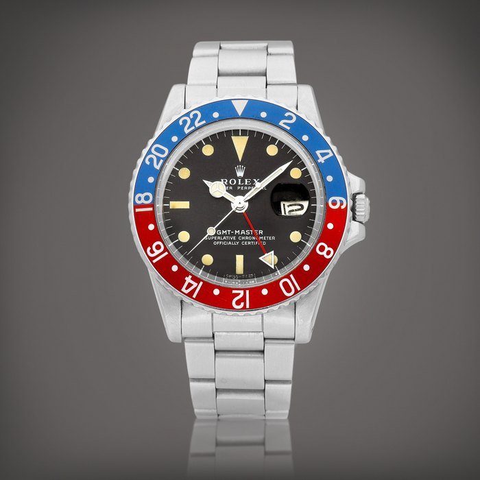 Rolex GMT-Master, Reference 1675 | A stainless steel dual time zone wristwatch with date and bracelet, Circa 1973 | 勞力士 | 精鋼兩地時間鏈帶腕錶，備日期顯示，約1973年製 · 1675