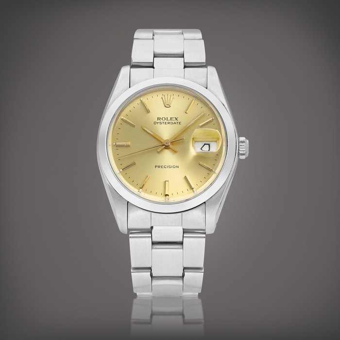 Rolex Oyster Precision, Reference 6694 | A stainless steel wristwatch with date, Circa 1982 | 勞力士 | Oyster Precision 型號6694 | 精鋼鏈帶腕錶，備日期顯示，約1982年製