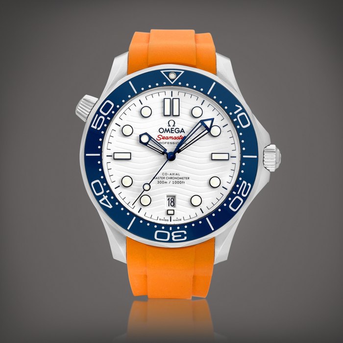 Omega Seamaster, Reference 522.30.42.20.04.001 | A limited edition stainless steel wristwatch with date, Made to commemorate the 2020 Tokyo Olympic Games, Circa 2020 | 歐米茄 | 海馬系列 型號522.30.42.20.04.001 | 限量版精鋼腕錶，備日期顯示，為2020東京奧運會而製，約2020年製