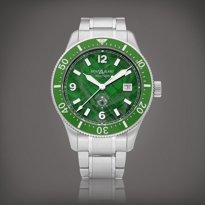 Montblanc 1858 Iced Sea, Reference MB129373 | A stainless steel wristwatch with bracelet and date, Circa 2022 | 萬寶龍 | 1858 Iced Sea 型號MB129373 | 精鋼鏈帶腕錶，備日期顯示，約2022年製