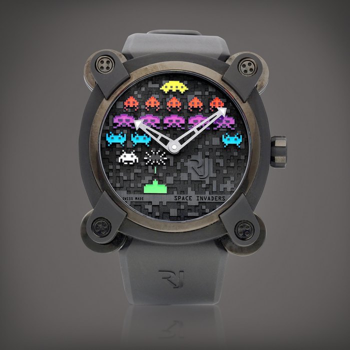 Romain Jerome Space Invaders, Reference RJ.M.AU.IN.006.13 | A PVD-coated titanium wristwatch, Circa 2010 | Space Invaders 型號RJ.M.AU.IN.006.13 | PVD塗層處理鈦金屬腕錶，約2010年製