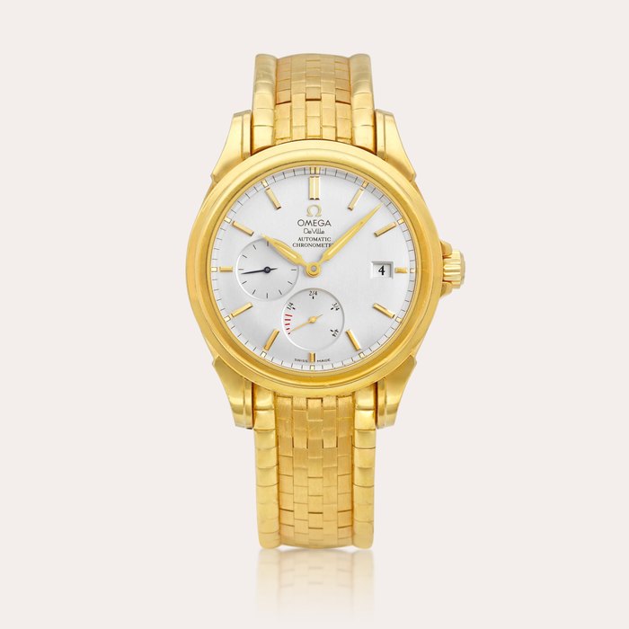 Omega De Ville, Reference 4132.30.00 | A heavy yellow gold wristwatch with date and power reserve indication, Circa 2003