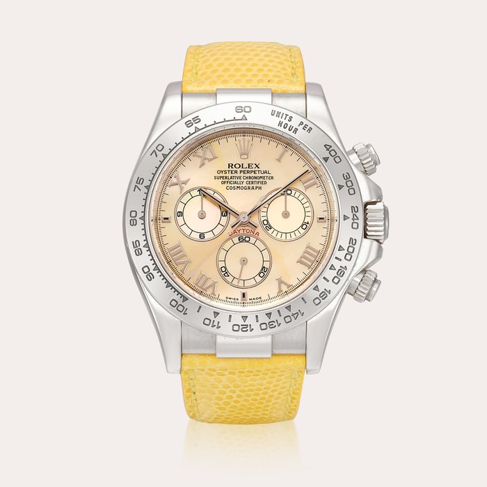 Rolex Cosmograph Daytona ‘Beach’, Reference 116519 | A white gold chronograph wristwatch with mother-of-pearl dial, Circa 2000