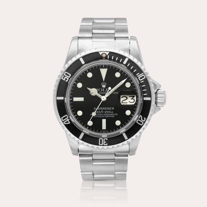 Rolex Submariner, Reference 1680 | A stainless steel wristwatch with date and bracelet, Circa 1976