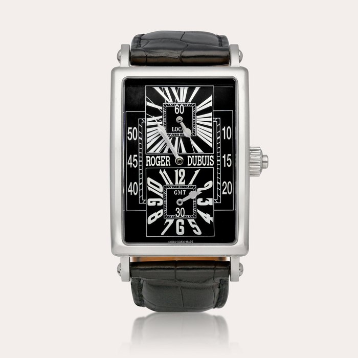 Roger Dubuis Much More, Reference M34 | A limited edition white gold dual time wristwatch with regulator dial, Circa 2000