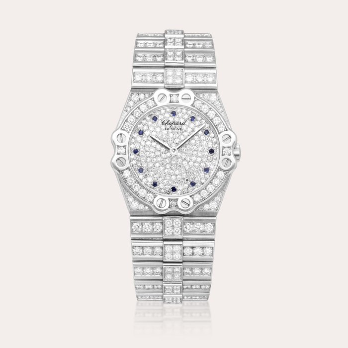 Chopard St Moritz, Reference 26/2676/1 | A white gold, diamond and sapphire-set bracelet watch, Circa 1998, Price & Market Data