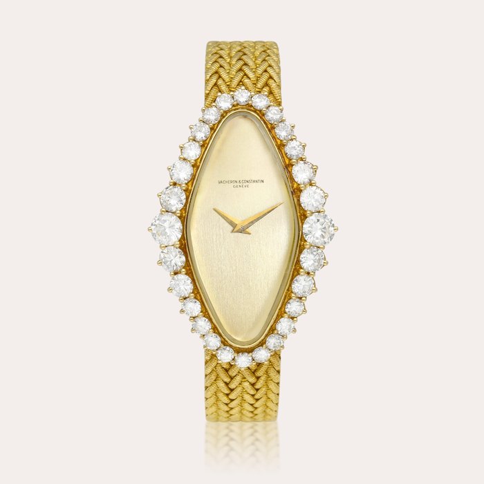 Vacheron Constantin A yellow gold and diamond-set bracelet watch, Circa 1980