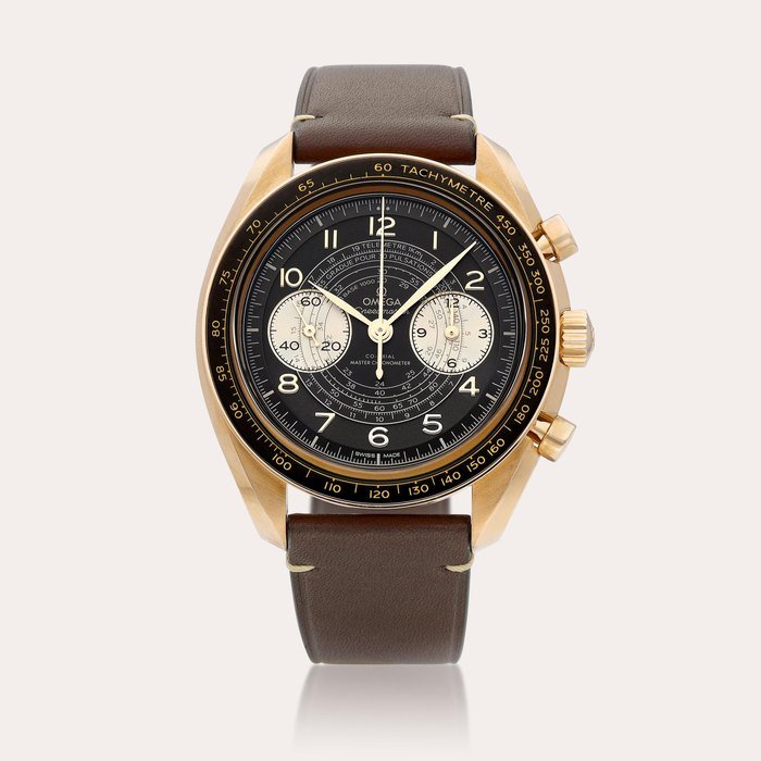 Omega Speedmaster Chronoscope, Reference 329.92.43.51.10.001 | A bronze gold chronograph wristwatch with pulsometer, telemeter and tachymeter, Circa 2022