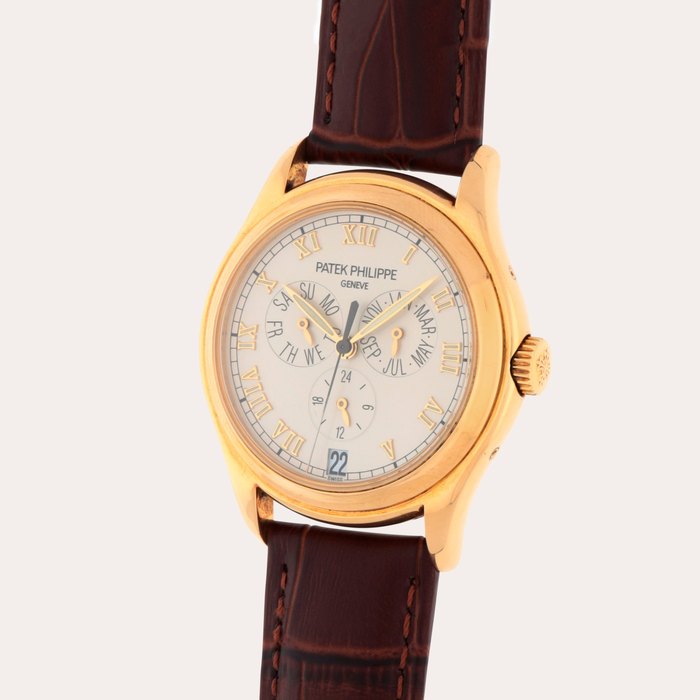 Patek Philippe Reference 5035J | A yellow gold annual calendar wristwatch with 24-hour indication | Circa 2000