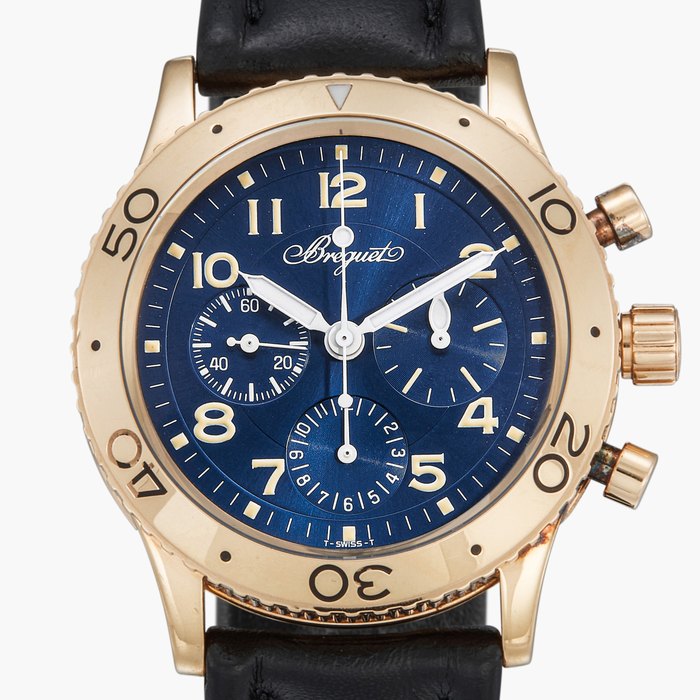 Breguet Type XX Aeronavale, Reference 3800 | A pinkgold flyback chronograph wristwatch | Circa 2000