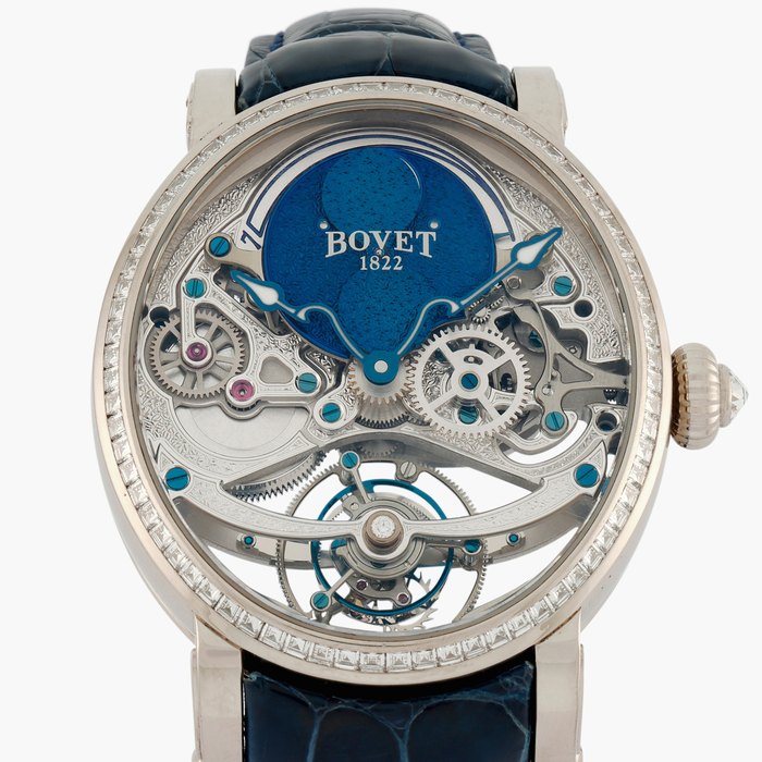 Bovet Recital 9 | A white gold and diamond-set tourbillon wristwatch with moon phases | Circa 2018