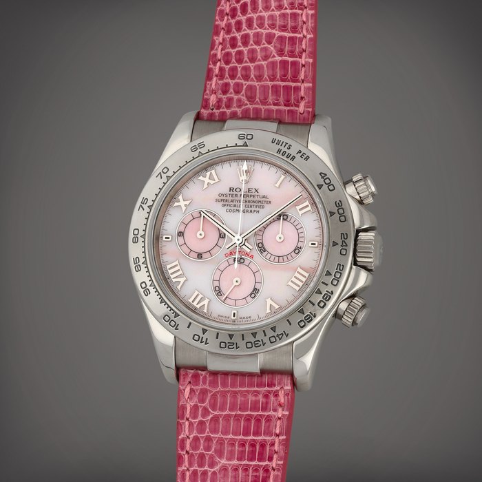 Rolex Daytona 'Beach', Reference 116519 | A white gold chronograph wristwatch with mother-of-pearl dial | Circa 2000
