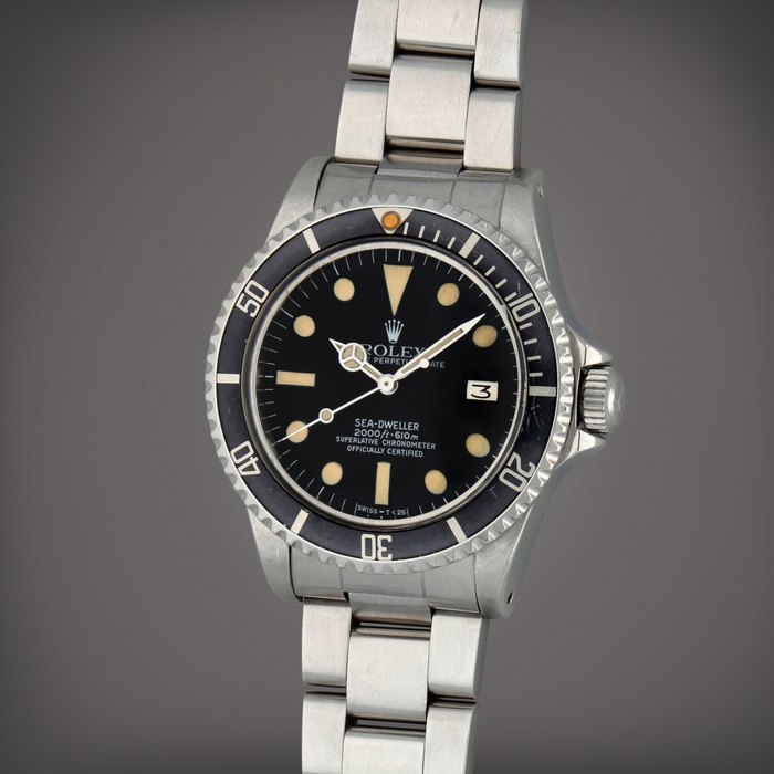 Rolex Sea-Dweller 'Great White', Reference 1665 | A stainless steel wristwatch with date, helium escape valve and bracelet | Circa 1979
