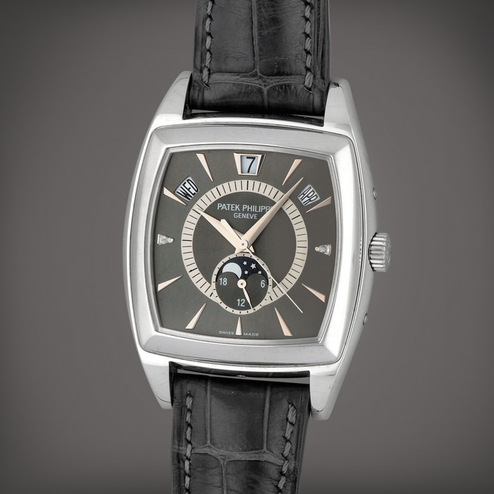 Patek Philippe Gondolo, Reference 5135P-001 | A platinum and diamond-set annual calendar wristwatch with moon phases and 24-hour indication | Circa 2007, Price & Market Data
