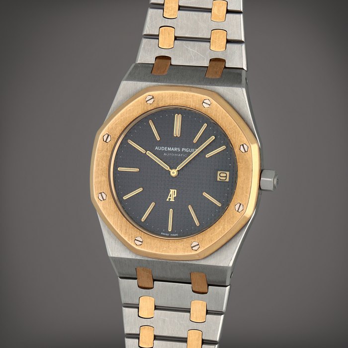 Audemars Piguet Royal Oak 'Jumbo', Reference 5402SA | A stainless steel and yellow gold wristwatch with date and bracelet | Circa 1978
