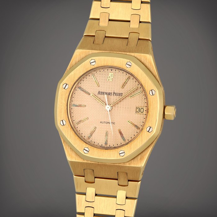 Audemars Piguet Royal Oak, Reference 4332BA | A yellow gold wristwatch with date and bracelet | Circa 1985