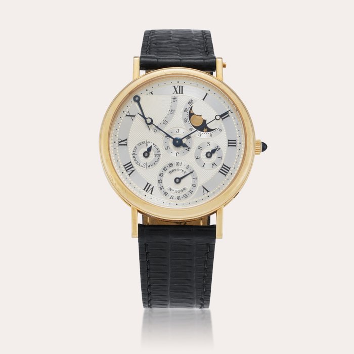 Breguet Reference 3310 Classique | A yellow gold automatic perpetual calendar wristwatch with moon phases, power reserve and leap year indication, Circa 1990