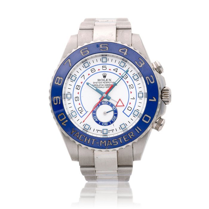 Rolex Reference 116680 Yacht-Master II |  A stainless steel automatic fly-back chronograph wristwatch with retrograde countdown and bracelet, Circa 2015 · 116680