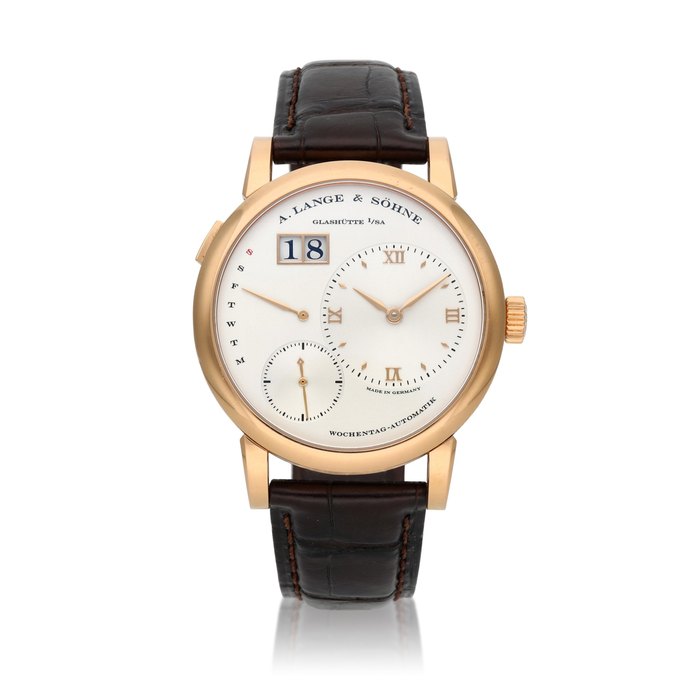 A. Lange & Söhne Lange 1 Daymatic, Ref. 320.032 | A pink gold wristwatch with date, day indication and and small seconds | Circa 2018 · 320.032