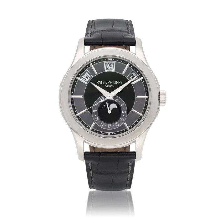 Patek Philippe Ref. 5205G | A white gold annual calendar wristwatch with moon phases | Circa 2012