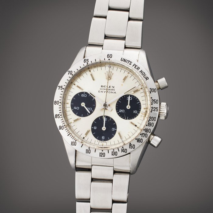 Rolex Reference 6239 Daytona | A stainless steel chronograph wristwatch with bracelet, Circa 1967 · 6239