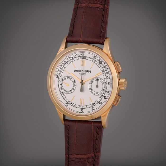 Patek Philippe Reference 5170J-001 | A yellow gold chronograph wristwatch with pulsation scale, Circa 2015