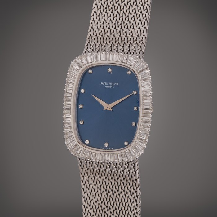 Patek Philippe Reference 3620/1 Ellipse | A white gold and diamond-set bracelet watch, Made in 1972 · 3620/1