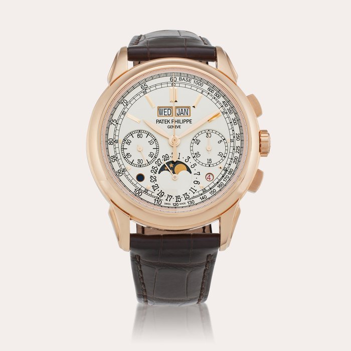 Patek Philippe Reference 5270R-001 | A pink gold perpetual calendar chronograph wristwatch with moon phases, leap year, and day/night indication, Circa 2018 · 5270R-001