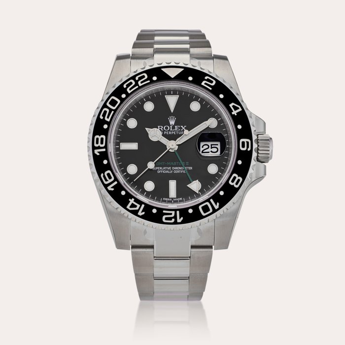 Rolex Reference 116710LN GMT-Master II | A stainless steel automatic dual time zone wristwatch with date and bracelet, Circa 2017