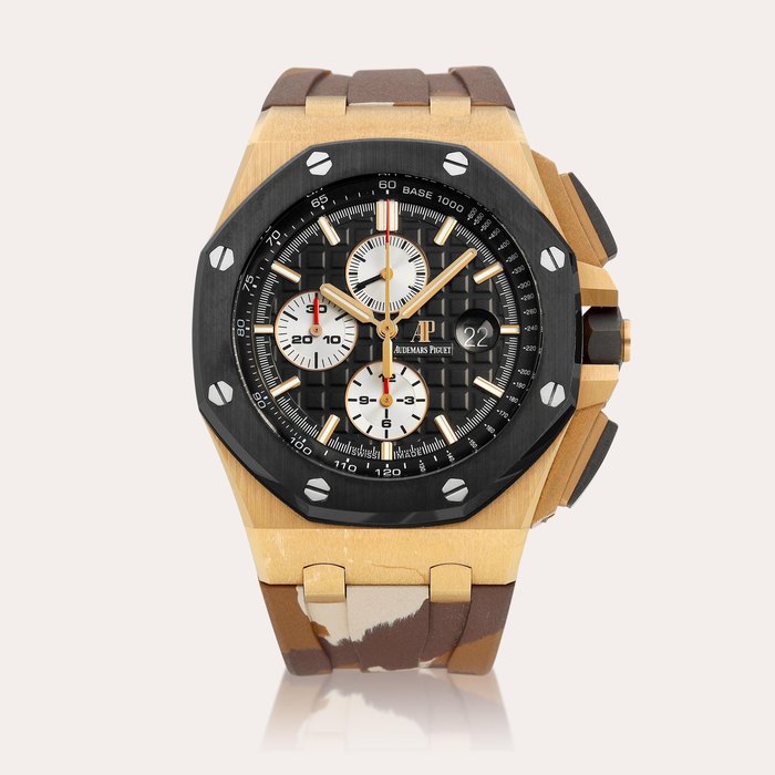 Audemars Piguet Royal Oak Offshore, Reference 26401RO | A pink gold chronograph wristwatch with date, Circa 2019 | 愛彼 | 皇家橡樹離岸型系列 型號26401RO | 粉紅金計時腕錶，備日期顯示，約2019年製 · 26401RO