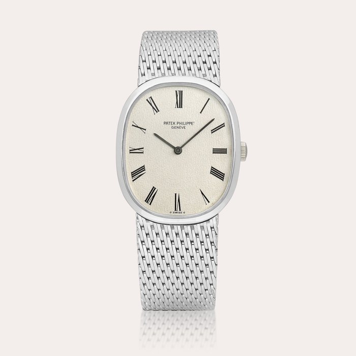 Patek Philippe Ellipse, Reference 3748/1 | A white gold bracelet watch, Circa 1976 | 百達翡麗 | Ellipse 型號3748/1 | 白金鏈帶腕錶，約1976年製 · 3748/1