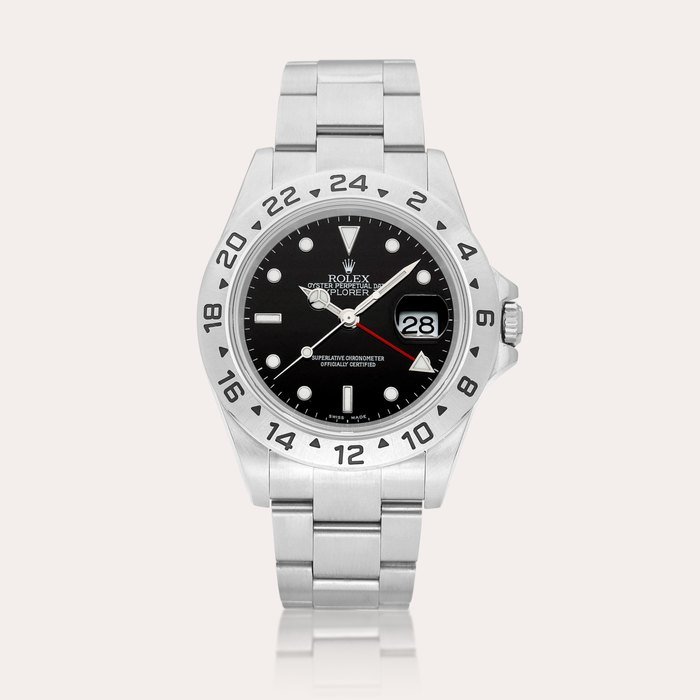 Rolex Explorer II, Reference 16570 | A stainless steel wristwatch with date, 24 hour indication and bracelet, Circa 2005 | 勞力士 | Explorer II, 型號16570 | 精鋼鏈帶腕錶，備日期及24小時顯示，約2005年製 · 16570