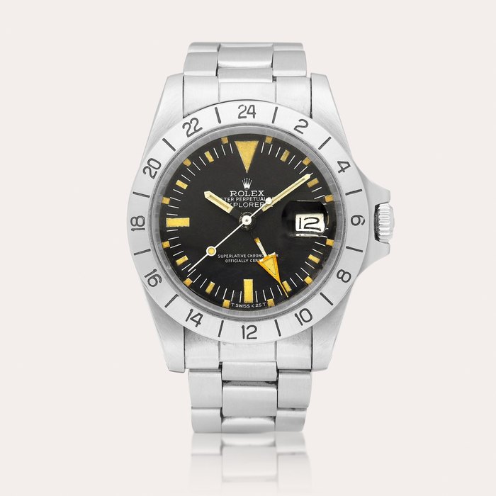 Rolex Explorer II, Reference 1655 | A stainless steel wristwatch with date, 24 hour indication and bracelet, Circa 1973 | 勞力士 | Explorer II 型號1655 | 精鋼鏈帶腕錶，備日期及24小時顯示，約1973年製 · 1655