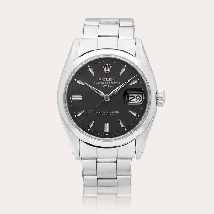Rolex Oyster Perpetual Date, Reference 6534 | A stainless steel wristwatch with date and bracelet, Circa 1971 | 勞力士 | Oyster Perpetual Date 型號6534 | 精鋼鏈帶腕錶，備日期顯示，約1971年製 · 6534