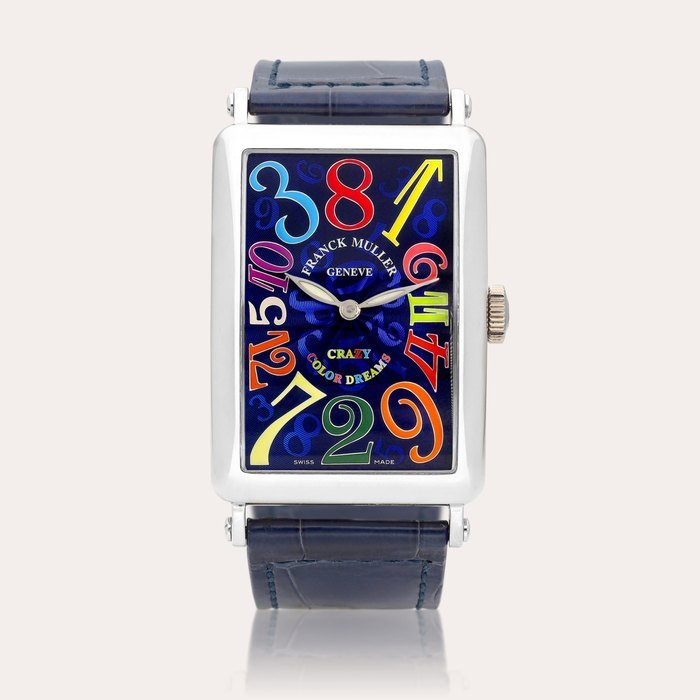 Franck Muller Crazy Hour Color Dreams, Reference 1200 CH | A white gold wristwatch with jumping hour hand, Circa 2005 | Crazy Hour Color Dreams 型號1200 CH | 白金腕錶，備跳時針，約2005年製 · 1200