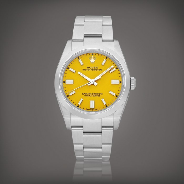 Rolex Oyster Perpetual 36, Reference 126000 A stainless steel wristwatch with bracelet, Circa 2021 | 勞力士 | Oyster Perpetual 36 型號126000  | 精鋼鏈帶腕錶，約2021年製 · 126000