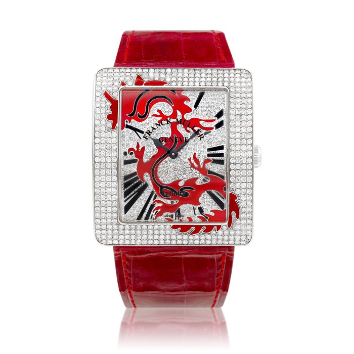 Franck Muller Infinity Dragon, Reference 3740 QZ R AL | A stainless steel and diamond-set wristwatch with depiction of a dragon, Circa 2011 | Infinity Dragon 型號3740 QZ R AL | 精鋼鑲鑽石腕錶，備龍紋圖案，約2011年製, Price & Market Data