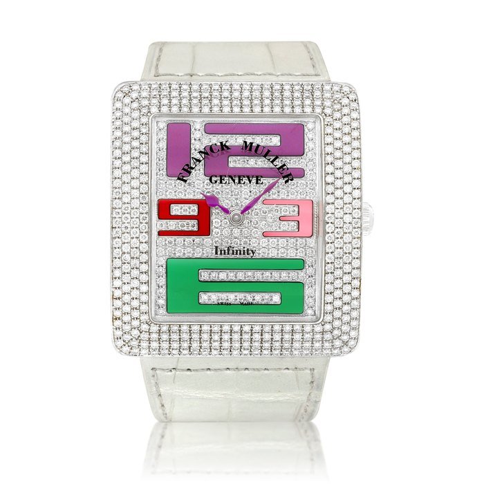Franck Muller Infinity Color Dreams, Reference 3740 QZ COL DRM | A D4 CD A white gold and diamond-set wristwatch, Circa 2011 | Infinity Color Dreams 型號3740 QZ COL DRM | A D4 CD 白金鑲鑽石腕錶，約2011 · 3740