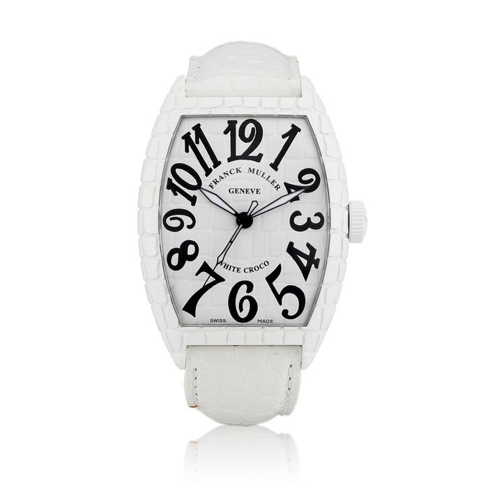 Franck Muller White Croco, Reference 8880 SC WHT CRO | A PVD-coated stainless steel wristwatch, Circa 2013 | White Croco 型號SC WHT CRO | PVD塗層處理精鋼腕錶，約2013年製 · 8880