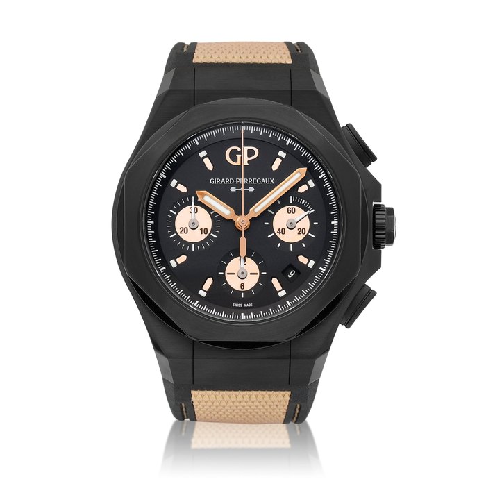 Girard-Perregaux Laureato Absolute Gold Fever, Reference 81060 | A limited edition PVD-coated titanium chronograph wristwatch with date, Circa 2022 | 芝柏 | Laureato Absolute Gold Fever 型號81060 | 限量版 PVD 塗層處理鈦金屬計時腕錶，備日期顯示，約2022年製 · 81060