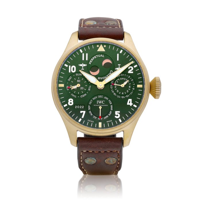 IWC Big Pilot, Reference IW503601 | A limited edition bronze perpetual calendar wristwatch with day, date, moon phases, digital year display and 7 days power reserve indication, Circa 2019 | 萬國 | 大型飛行員系列 型號IW503601 | 限量版青銅萬年曆腕錶，備日期、星期、月相、數位年份及7天動力儲備顯示，約2019年製
