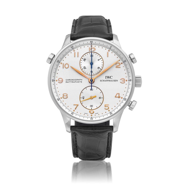 IWC Portuguese Rattrapante, Reference IW371202 | A stainless steel split seconds chronograph wristwatch, Circa 2007 | 萬國 | 葡萄牙追針計時系列 型號IW371202 | 精鋼追針計時腕錶，約2007年製
