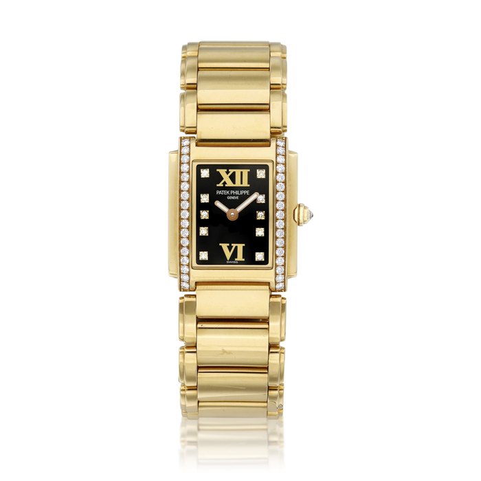 Patek Philippe Twenty~4, Reference 4908 | A pink gold and diamond-set wristwatch with bracelet, Circa 2001 | 百達翡麗 | Twenty~4 型號4908 | 粉紅金鑲鑽石鏈帶腕錶，約2001年製 · 4908