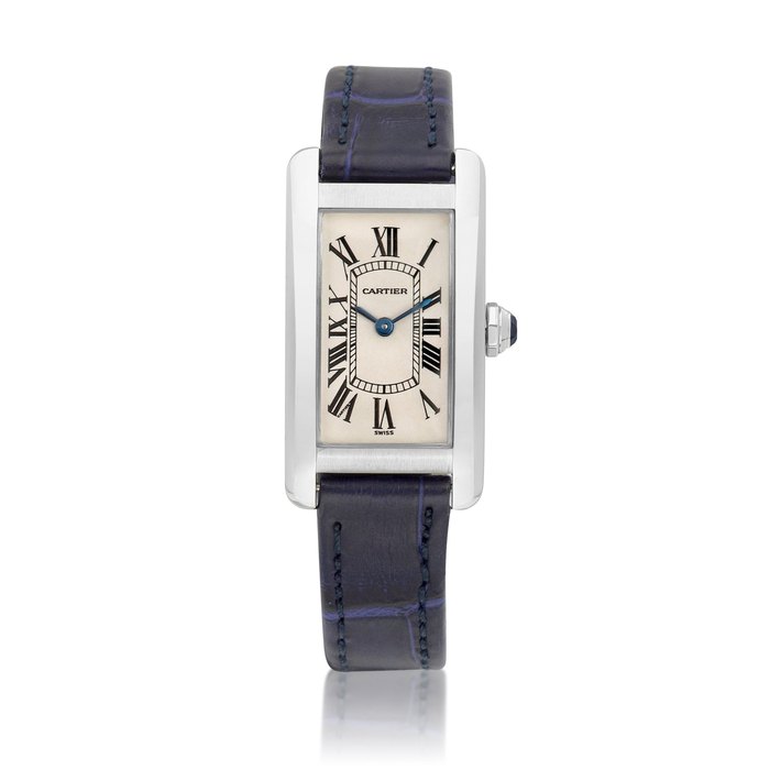 Cartier Tank Américaine, Reference 1713 | A white gold wristwatch, Circa 2007 | 卡地亞 | Tank Américaine 型號1713 | 白金腕錶，約2007年製