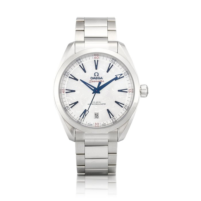 Omega Seamaster Aqua Terra 150m, Reference 522.10.41.21.04.001 | A brand new stainless steel wristwatch with date and bracelet, Made to commemorate the Beijing Olympic Winter Games 2022, Circa 2021 | 歐米茄 | 海馬系列 Aqua Terra 150米 型號522.10.41.21.04.001 | 全新精鋼鏈帶腕錶，備日期顯示，為紀念北京冬季奧運會2022而製，約2021年製